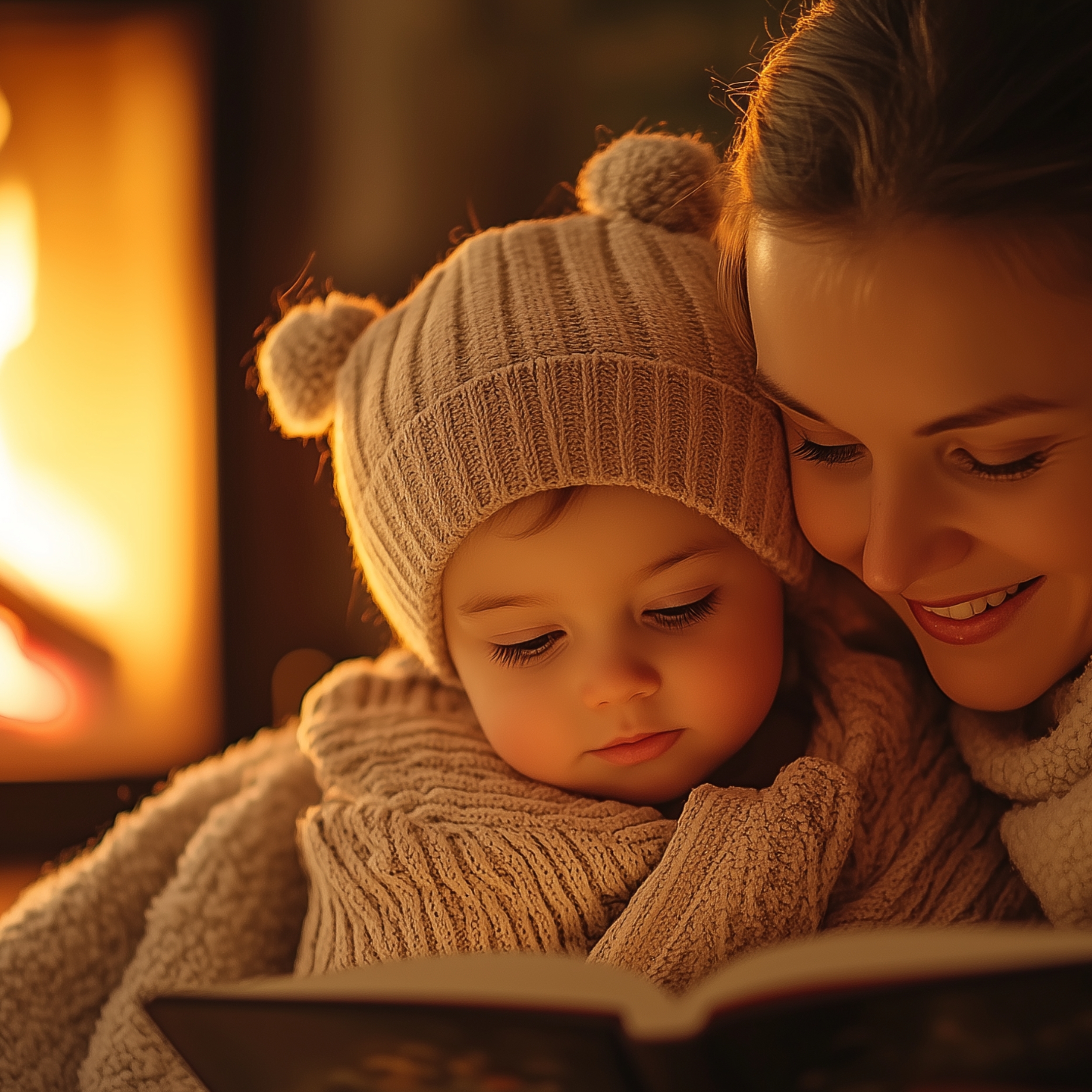 Children reading personalized books